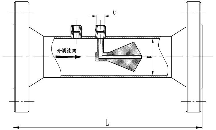 V錐流量計(jì)產(chǎn)品外形尺寸